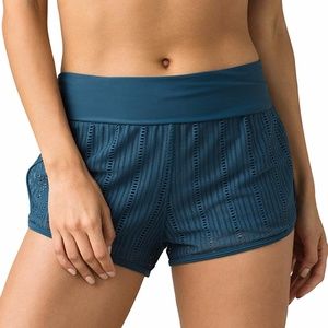 Prana Two Beach Swim Shorts- Teal- Small - NWT!